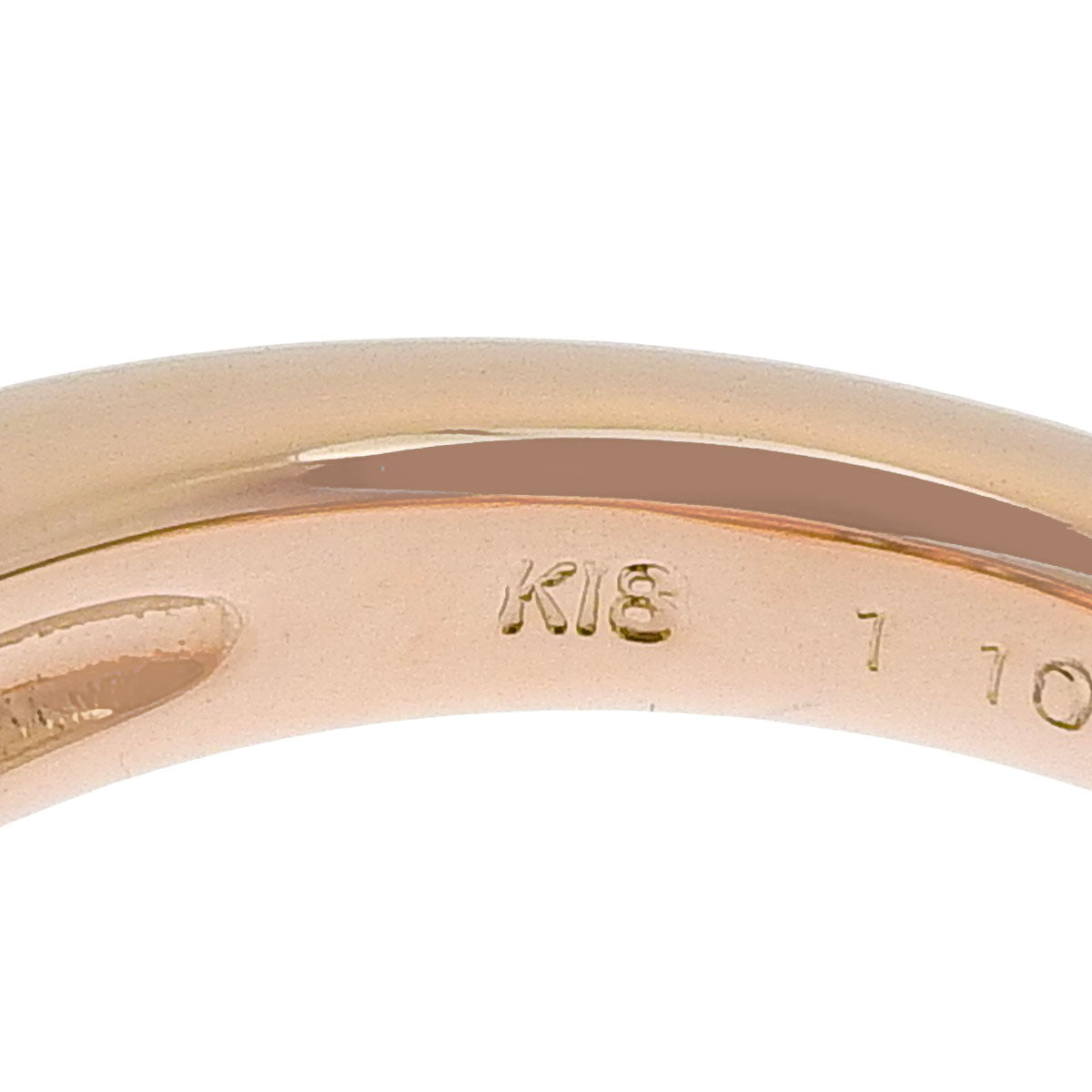 ダイヤモンド リング D1.10 ピンクゴールド K18PG 6.1g 5PD