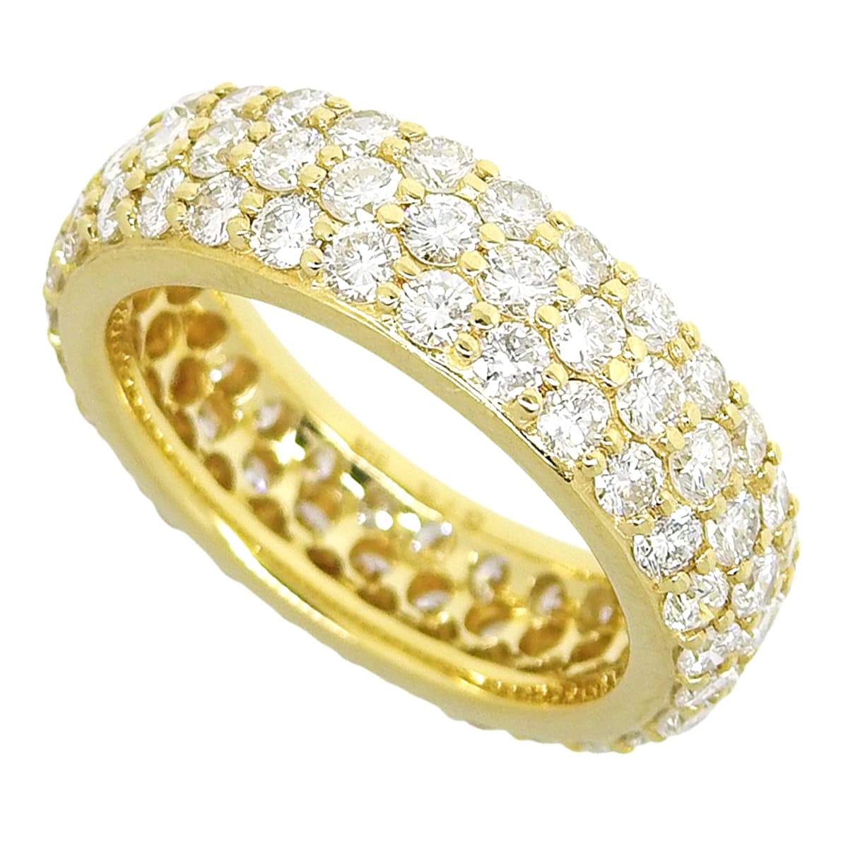 ダイヤモンド パヴェリング D03.19 イエローゴールド K18YG 8.0g