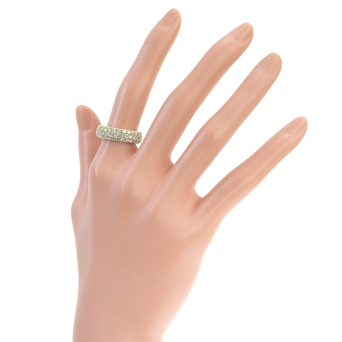 ダイヤモンド パヴェリング D03.19 イエローゴールド K18YG 8.0g