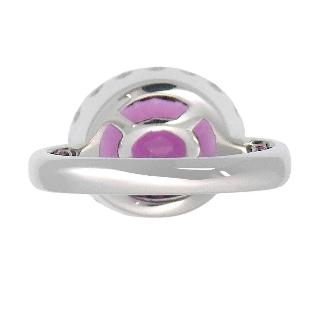 Garnet and Diamond Ring, G3.00/D0.16, White Gold, K18WG, 7.4g