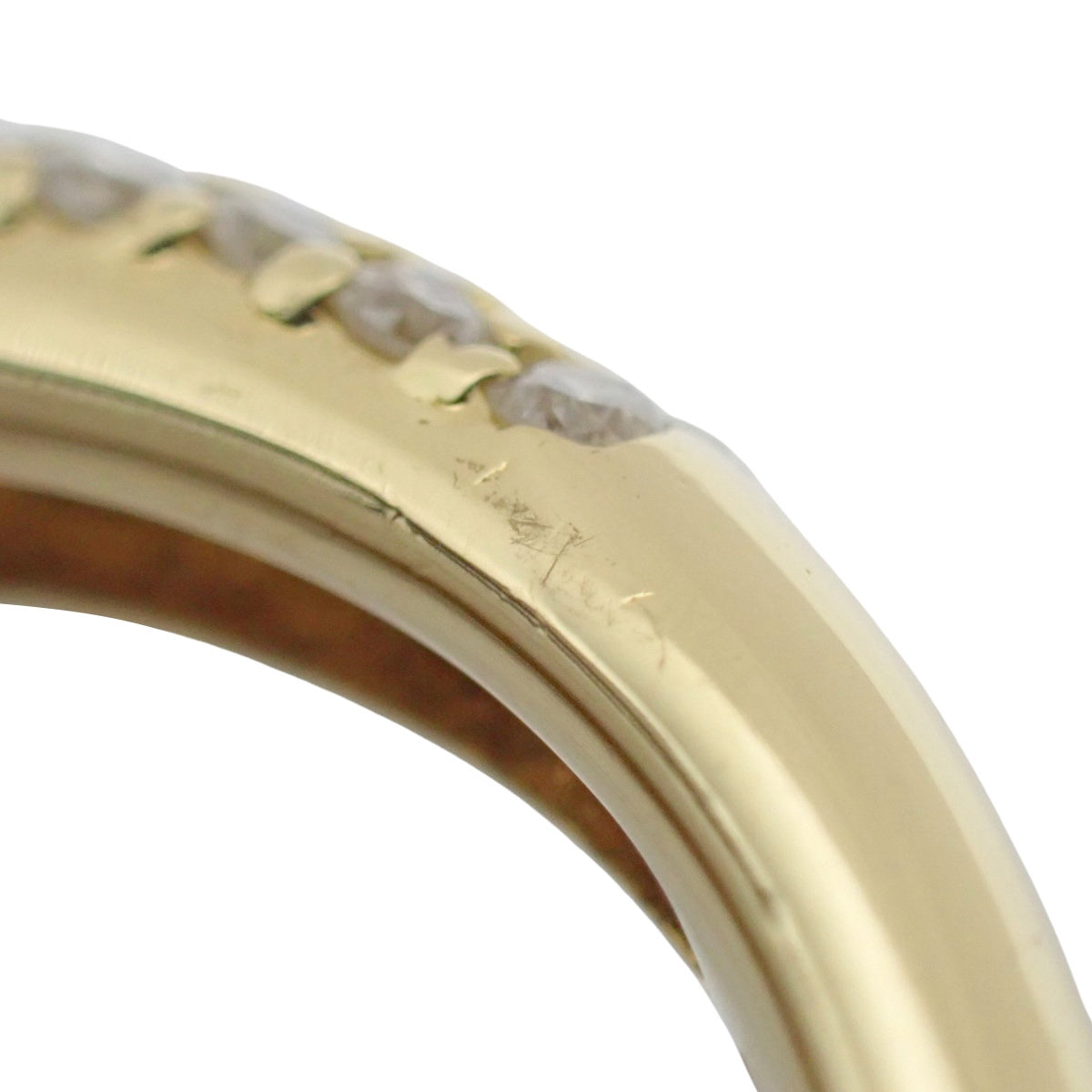 ハーフパヴェ ダイヤモンド リング D0.50 K18YG 13(53)号 4.7g
