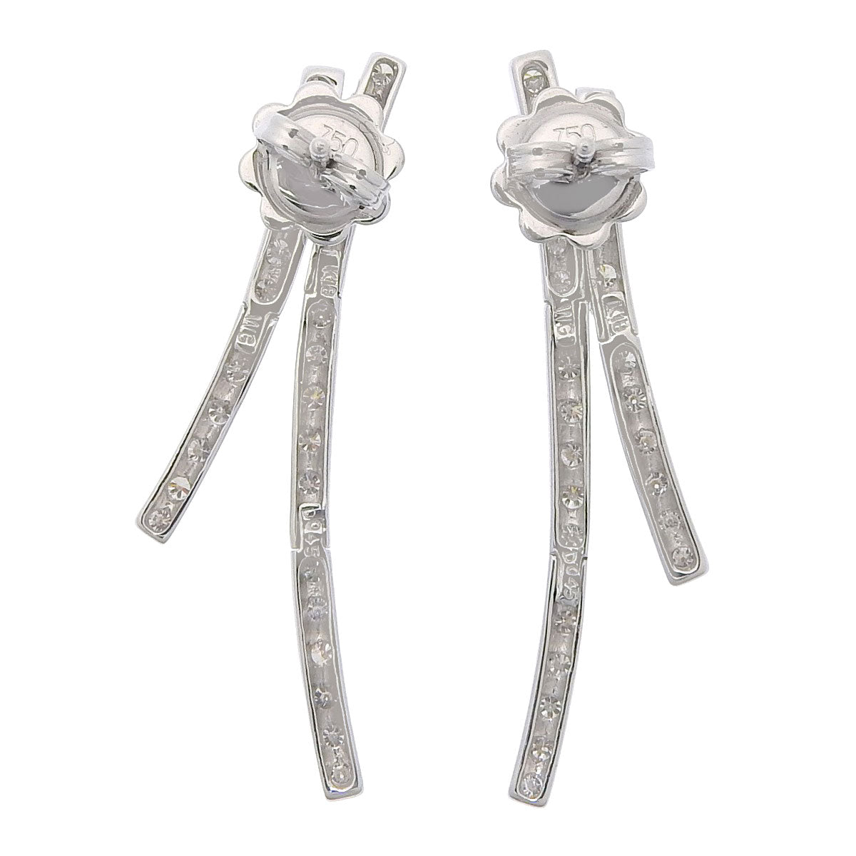 ダイヤモンドピアス D0.45,0.45 ホワイトゴールド K18WG 5.0g