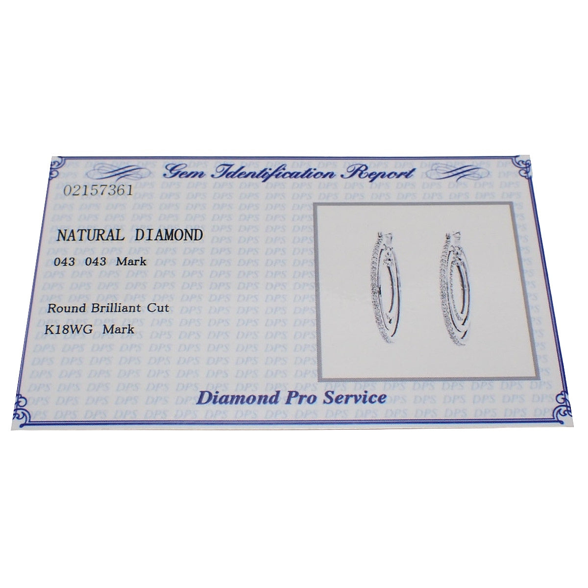 钻石三圈耳环 D0.43,0.43 白金 K18WG 14.6克