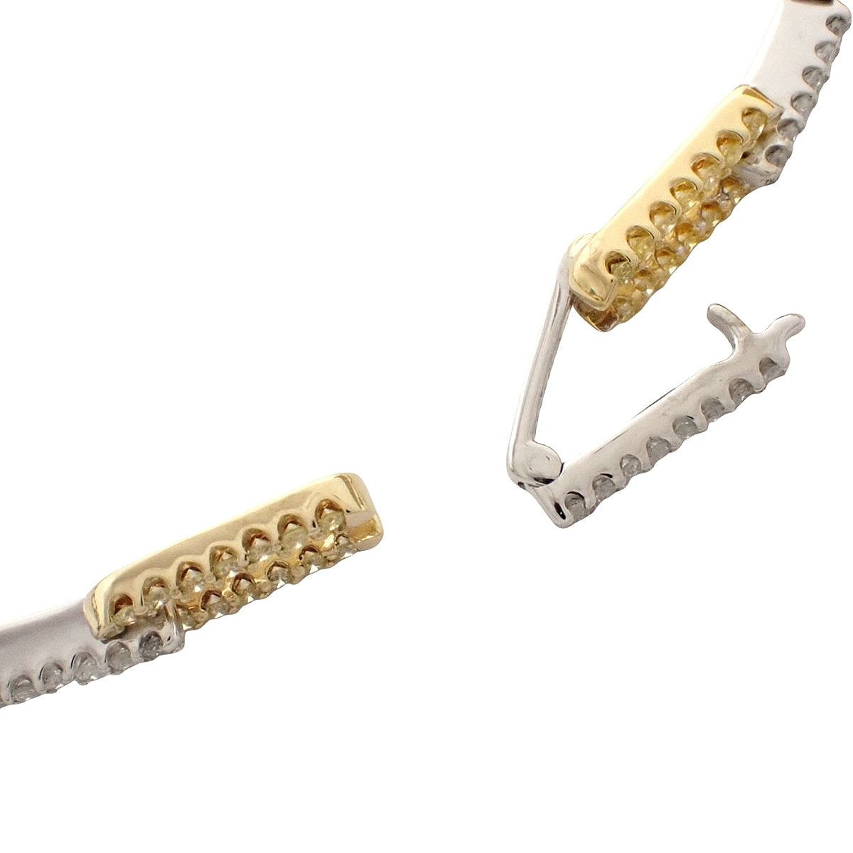 ダイヤモンド ブレスレット D0.68/YD1.12 ホワイトゴールド K18WG イエローゴールド K18YG 11.4g