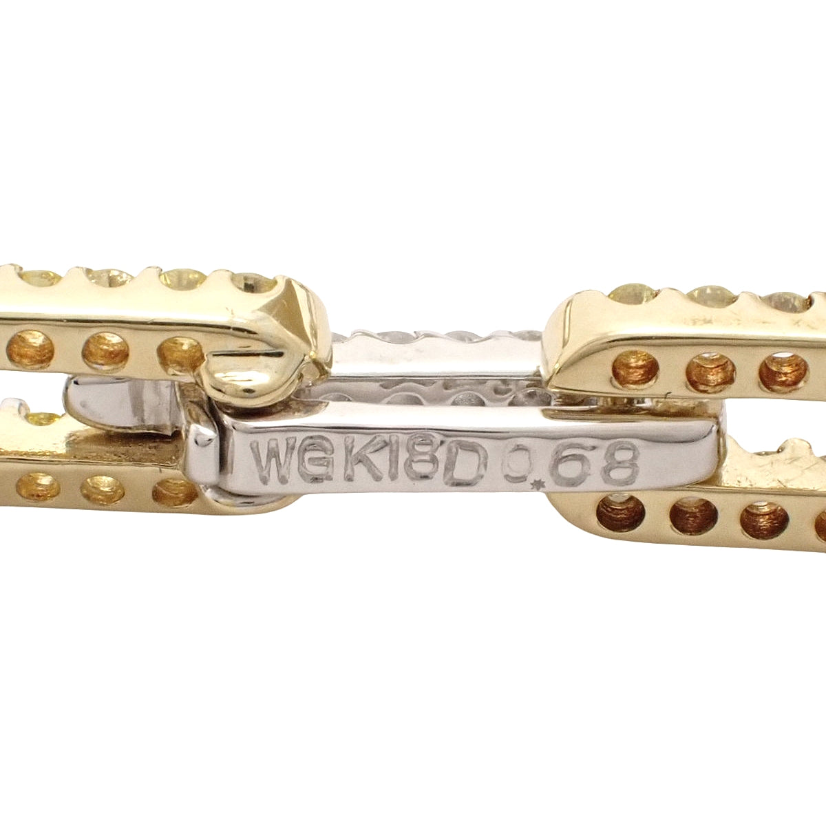 ダイヤモンド ブレスレット D0.68/YD1.12 ホワイトゴールド K18WG イエローゴールド K18YG 11.4g