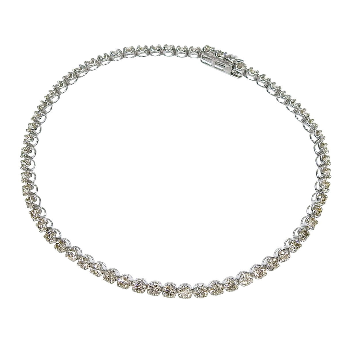 ダイヤモンド テニスブレスレット D3.00 ホワイトゴールド K18WG 6.2g