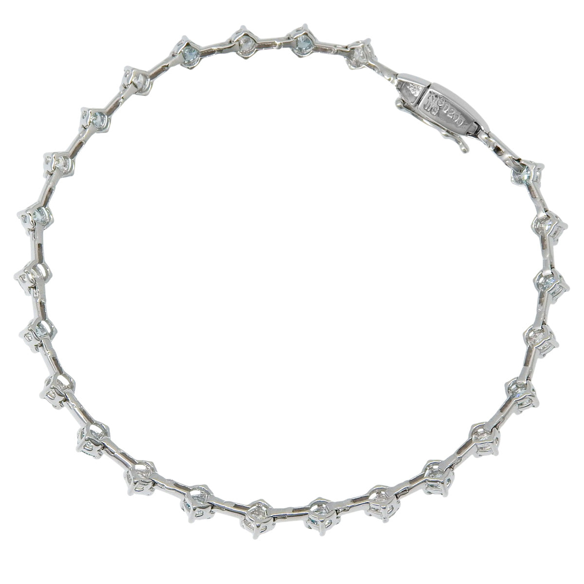 ダイヤモンドブレスレット D2.00 ホワイトゴールド K18WG 6.3g