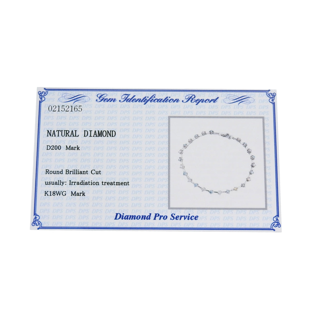 ダイヤモンドブレスレット D2.00 ホワイトゴールド K18WG 6.3g