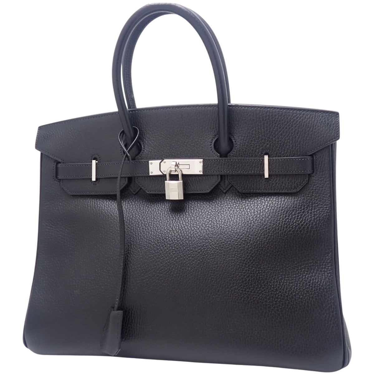 Birkin 35 Ardennes 黑色款，银色五金，D 字印记