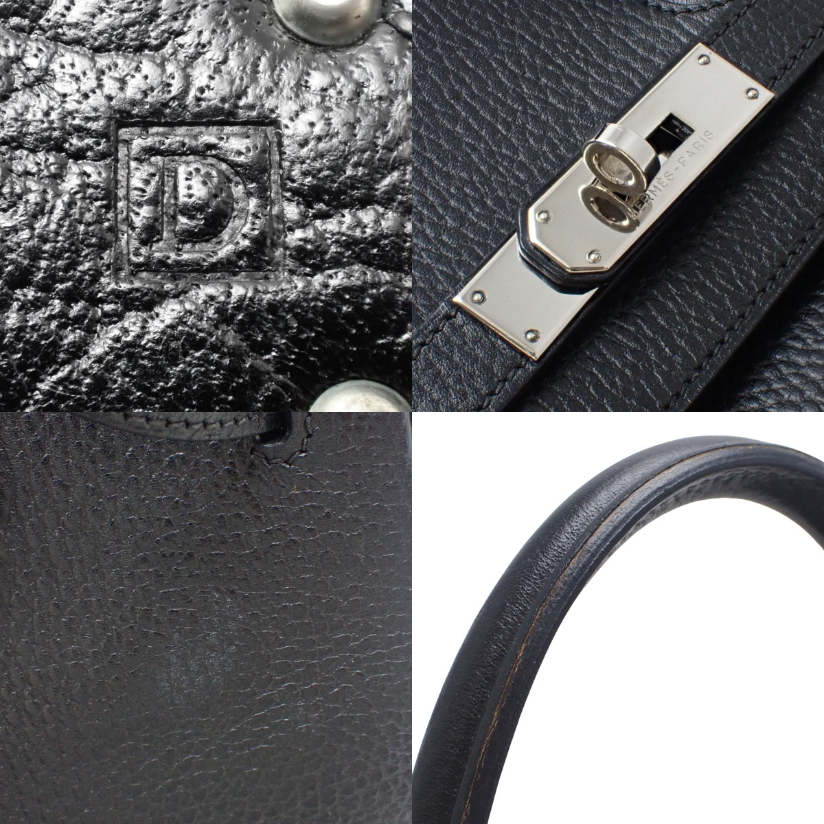 Birkin 35 Ardennes 黑色款，银色五金，D 字印记