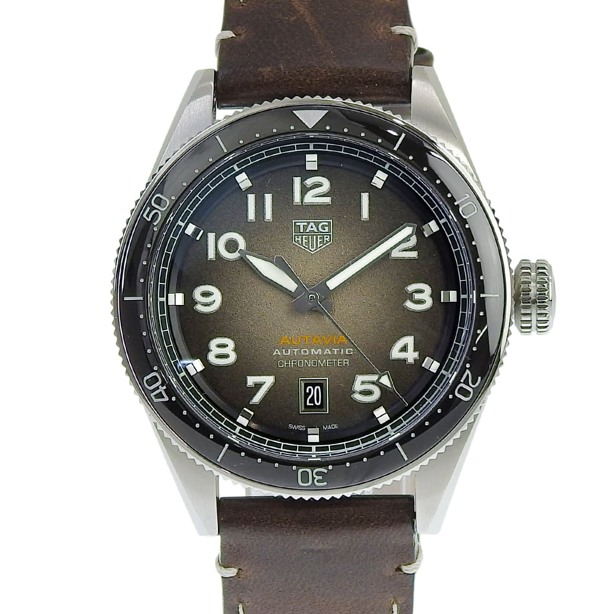 オータヴィア WBE5114.FC8266 SS/革 ブラック 自動巻き メンズ