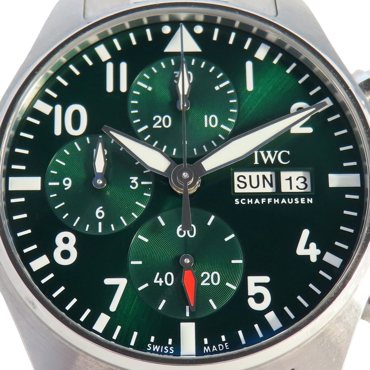 Pilot's Watch Chronograph 41 IW388104 Stainless Steel Green Automatic Men's