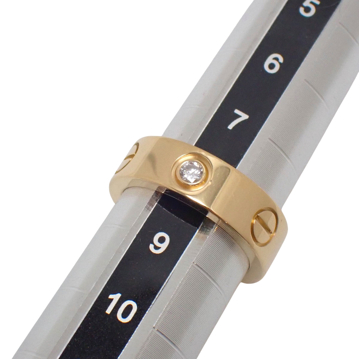 Love Ring Classic Model 3 Diamonds K18YG 8.2g 3PD