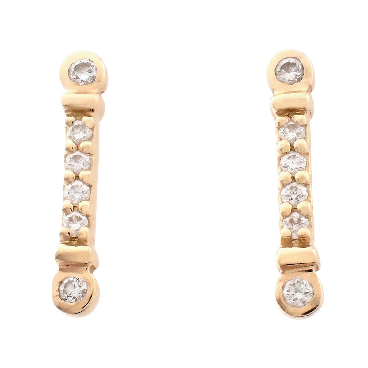 フルールドリスステム ピアス ダイヤモンド ピンクゴールド K18PG