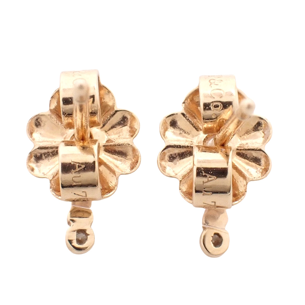 フルールドリスステム ピアス ダイヤモンド ピンクゴールド K18PG