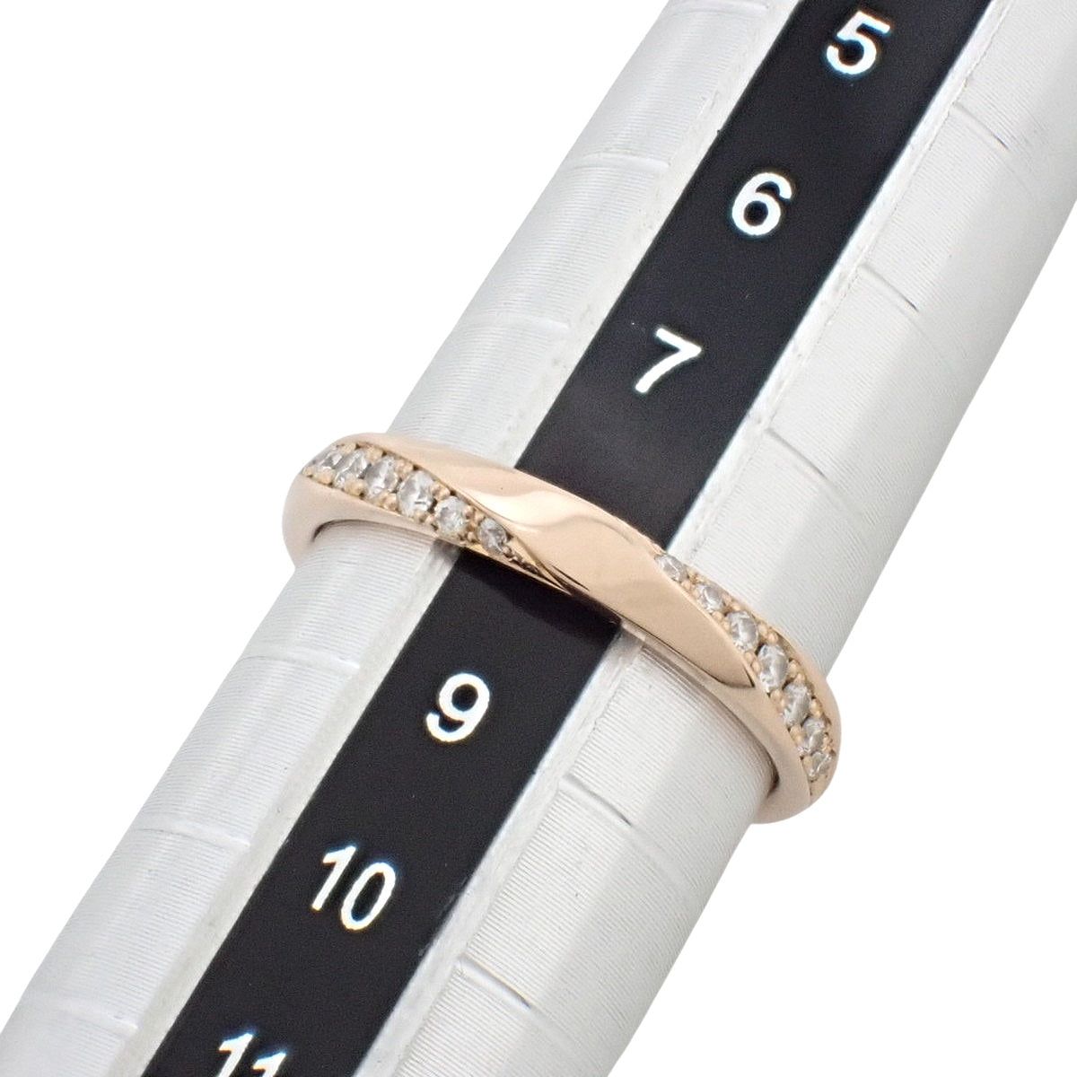 Diamond ring in pink gold K18PG