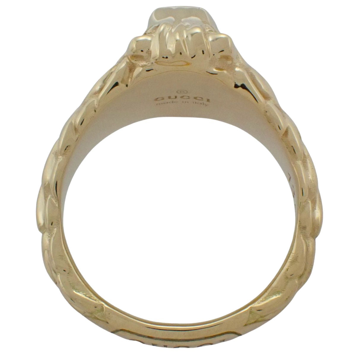 Lion Head Ring in 18K Yellow Gold with Fire Opal and Diamonds