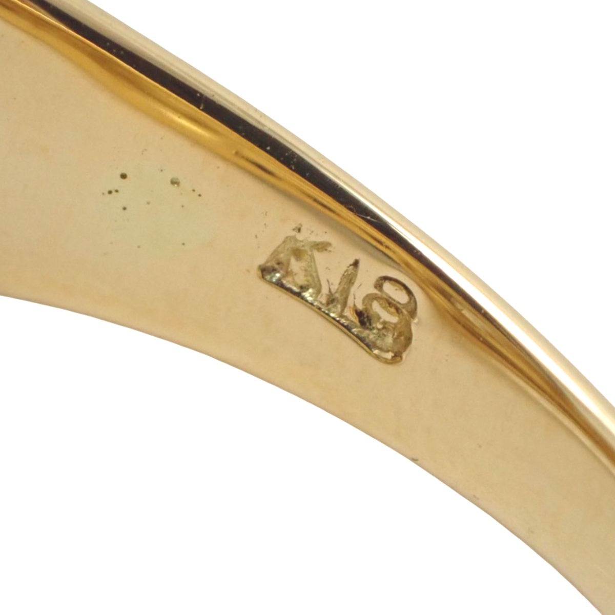 Diamond Ring D0.38/0.35 Yellow Gold K18YG Size 11(US) 6.8g