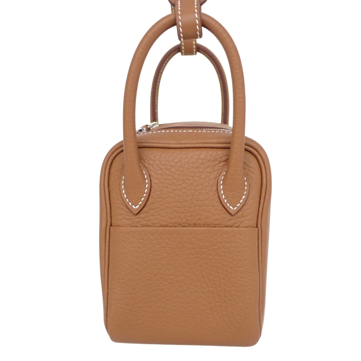 [New] Lindy Mini K Stamped Taurillon Clemence Gold with Silver Hardware