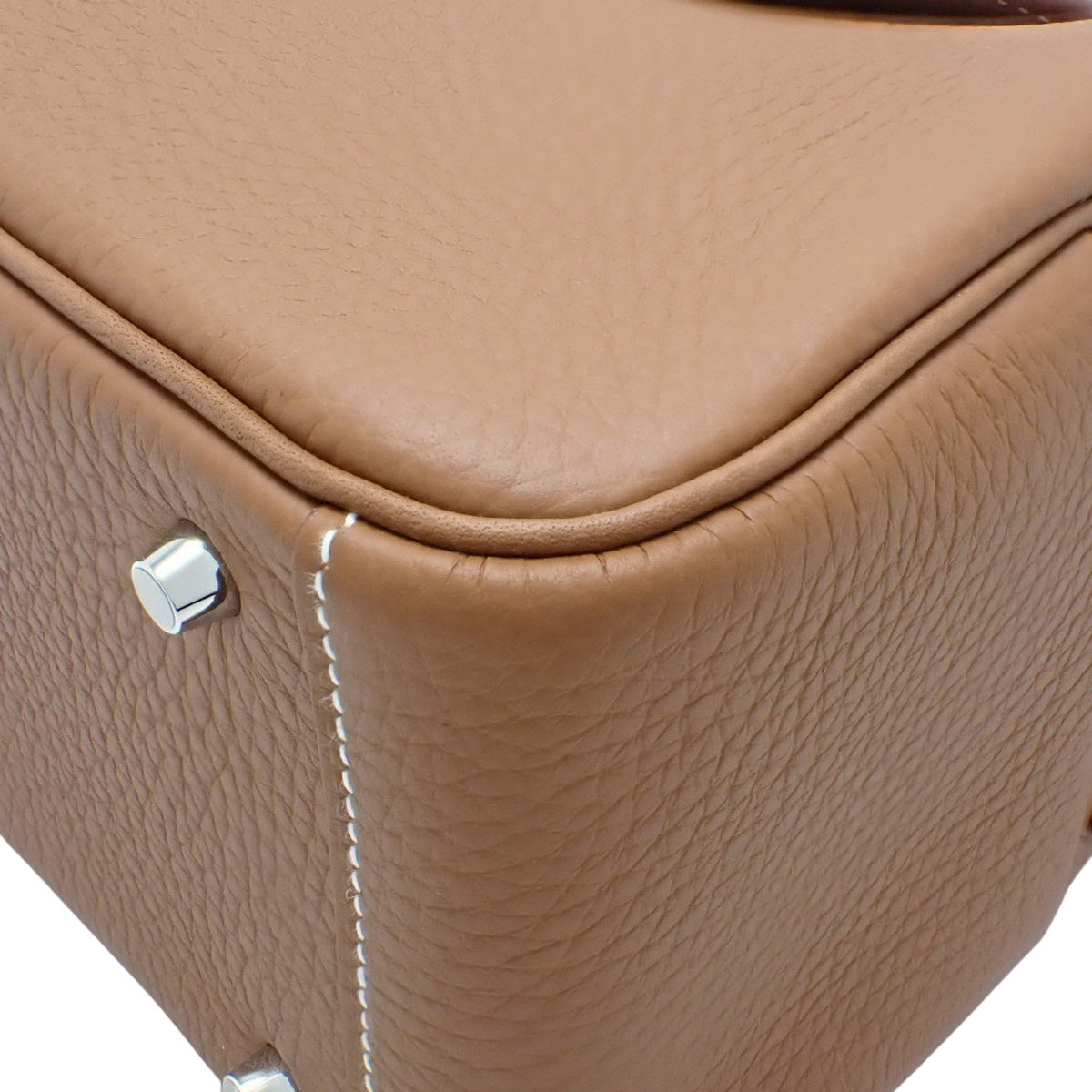 [New] Lindy Mini K Stamped Taurillon Clemence Gold with Silver Hardware