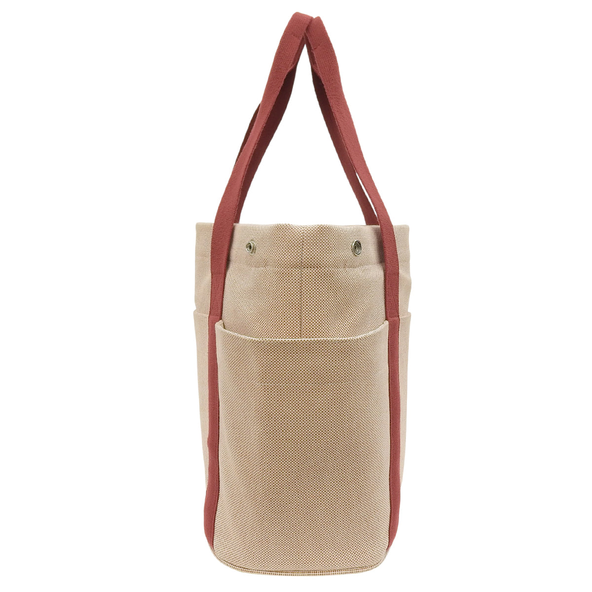 カブリオル マザーズバッグ トワルアッシュ ベージュ レッド シルバー金具