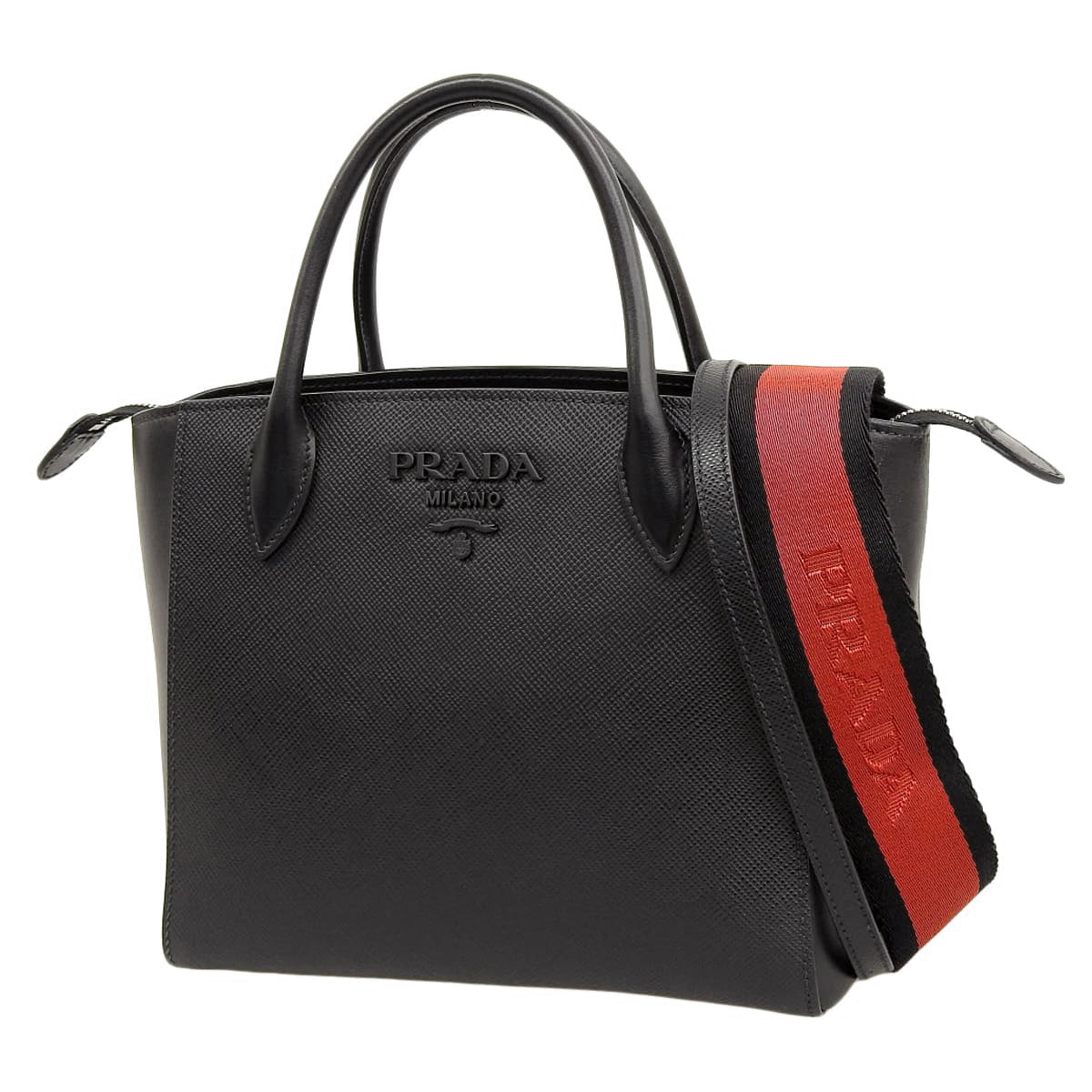 2WAYバッグ サフィアーノレザー レザー NERO