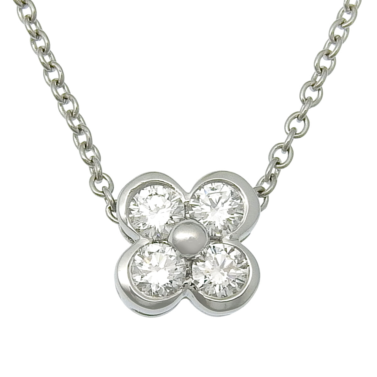 ベゼルセットネックレス ダイヤモンド プラチナ Pt950