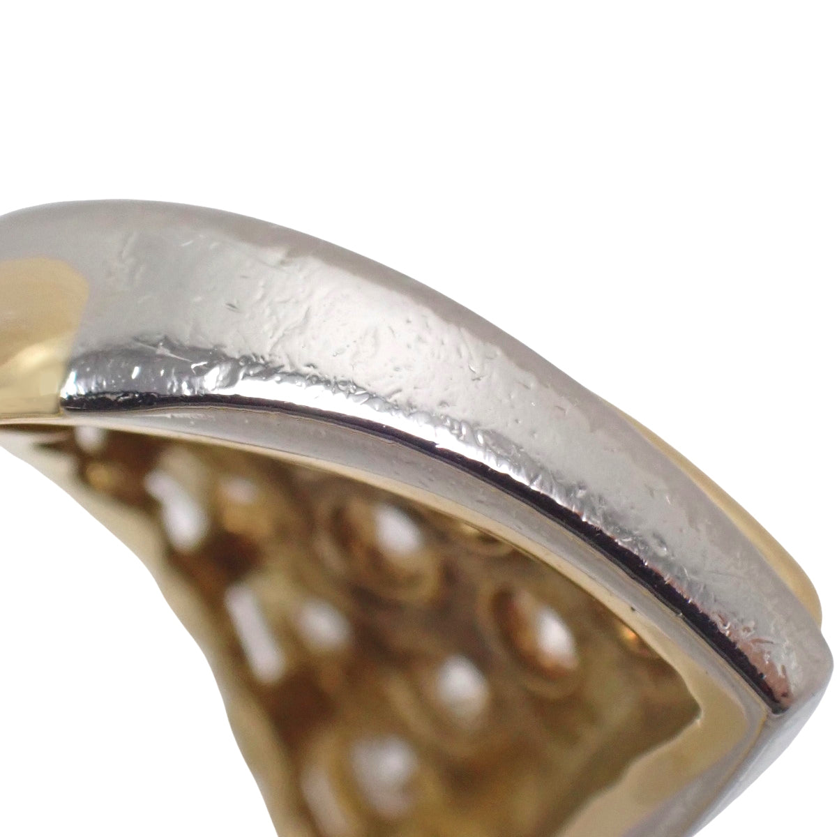 トライアングル ダイヤモンド リング D1.16 K18YG Pt850 7.0g