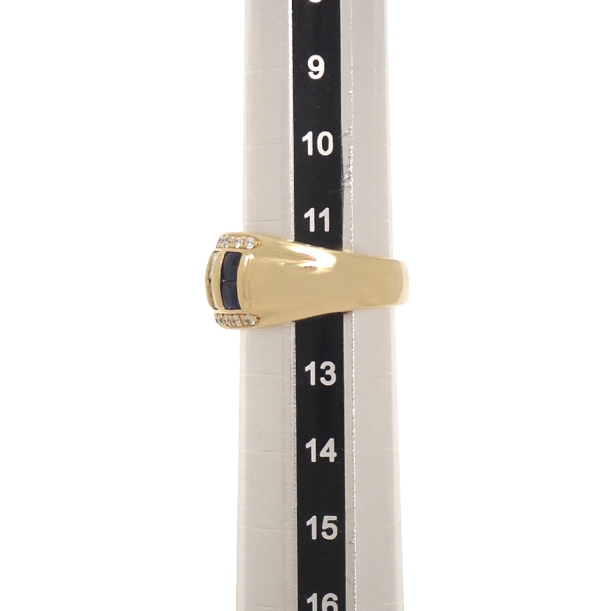 サファイア ダイヤモンド リング S1.13/D0.94 イエローゴールド K18YG 9.6g