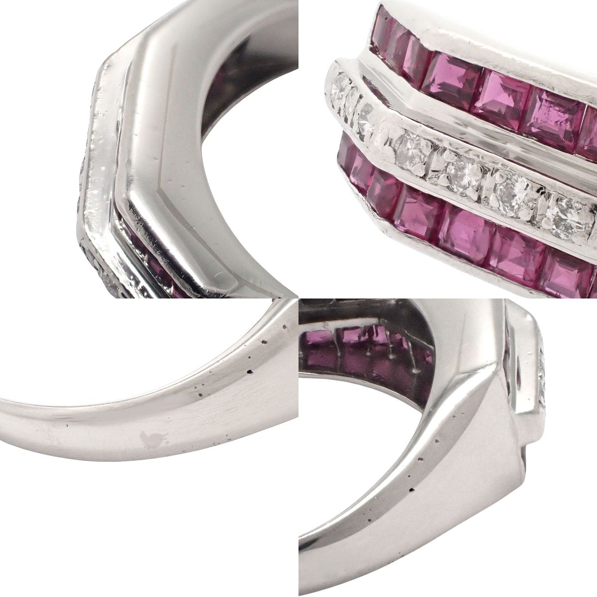 ルビー ダイヤモンドリング R1.23/D0.15 プラチナ Pt900 14.5(54.5)号 8.8g