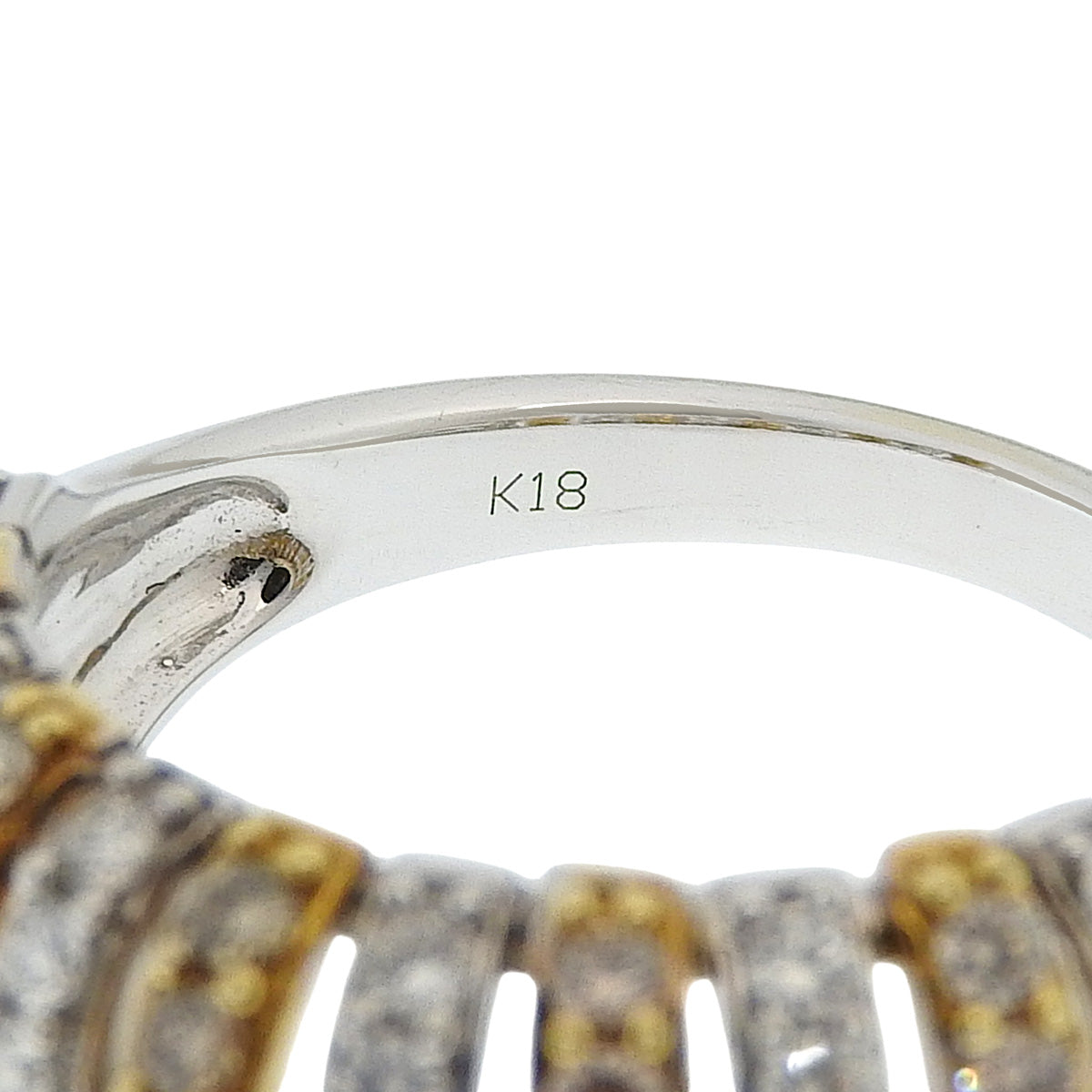 ダイヤモンド リング D0.92 ホワイトゴールド K18WG イエローゴールド K18YG 12(52)号 5.1g