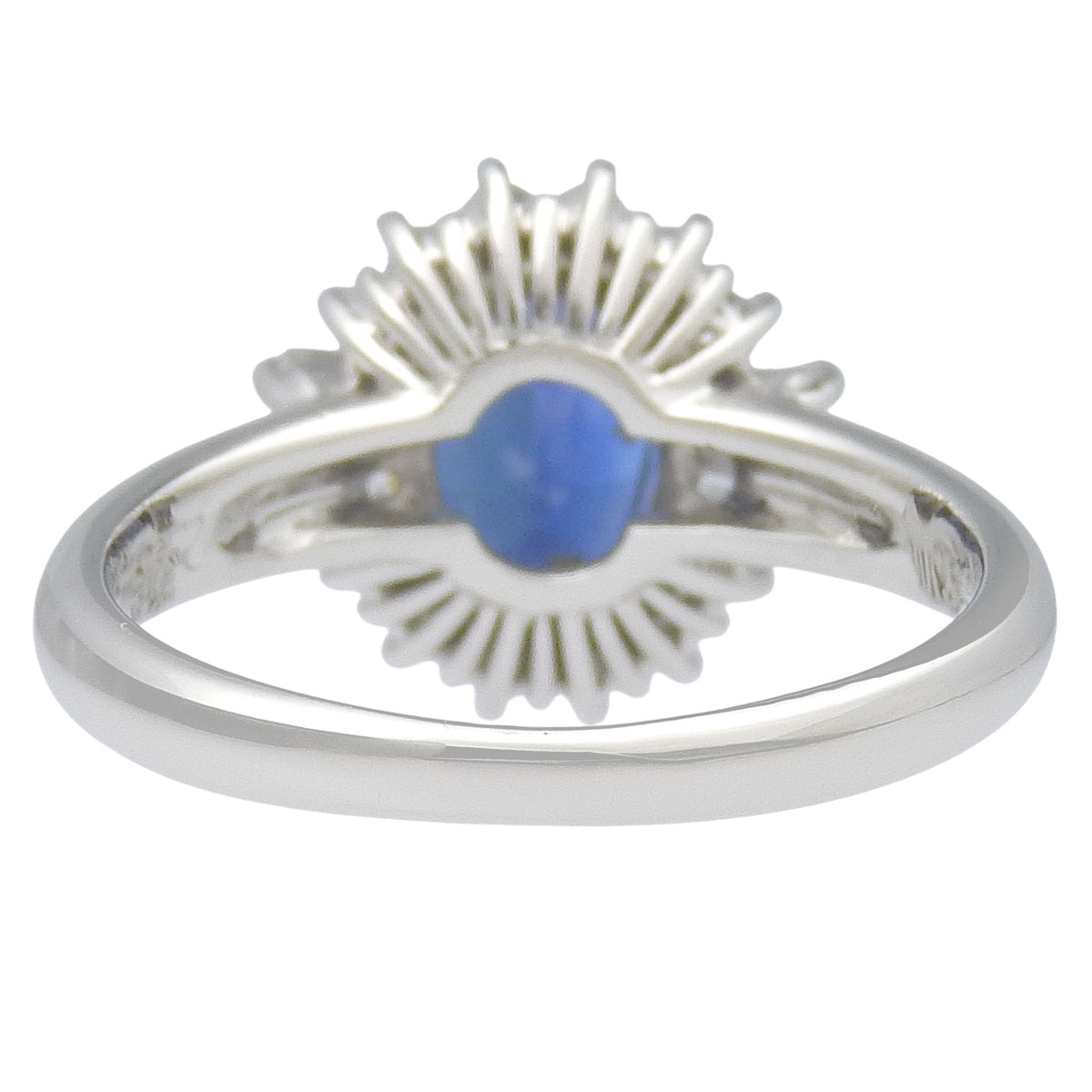 Sapphire and diamond ring, size S2.26/D0.41, platinum Pt900, 7.2g