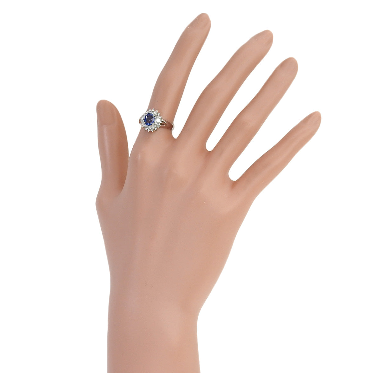 サファイア ダイヤモンド リング S1.078/D0.37 プラチナ Pt900 5.5g