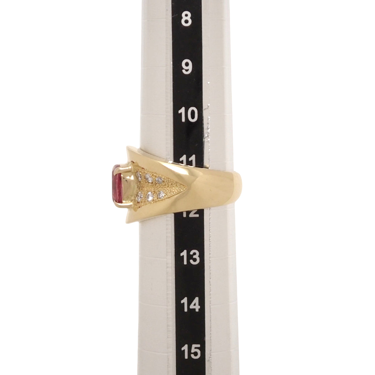 ピンクサファイア ダイヤモンド リング PS1.85/D0.23 イエローゴールド K18YG 10.7g