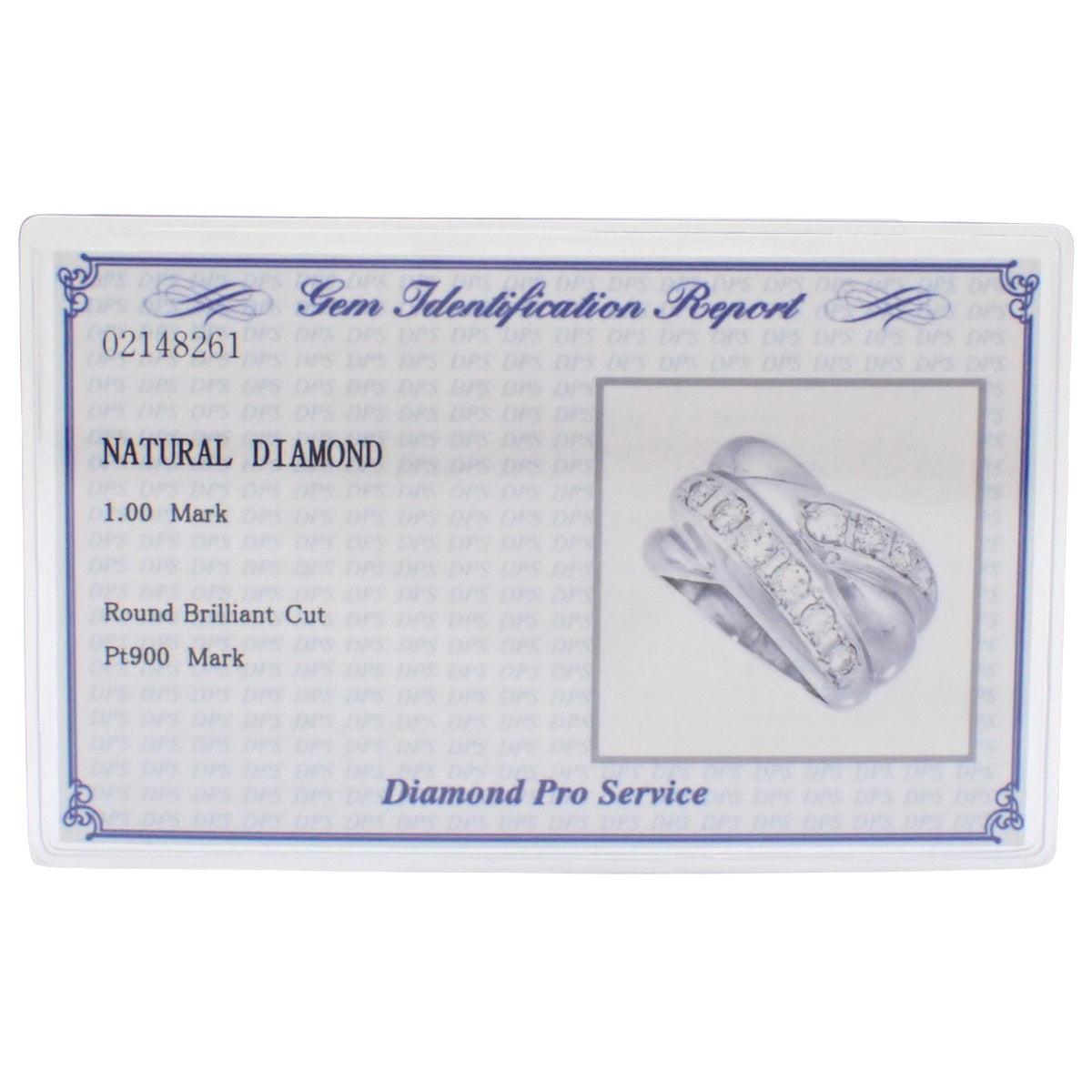 ダイヤモンド リング D1.00 プラチナ Pt900 14(54)号 14.9g