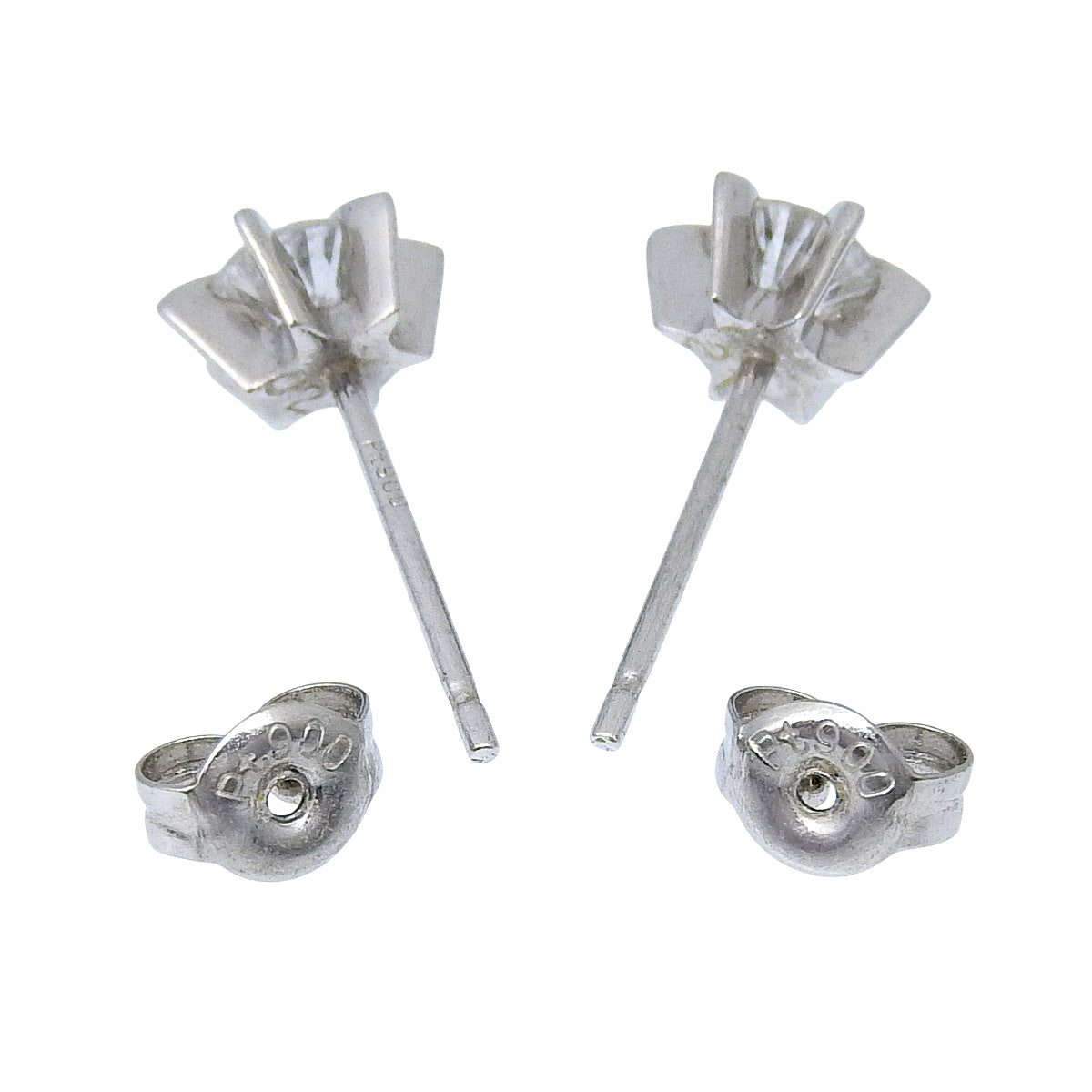 Diamond earrings D0.21/0.21 Platinum Pt900 1.1g