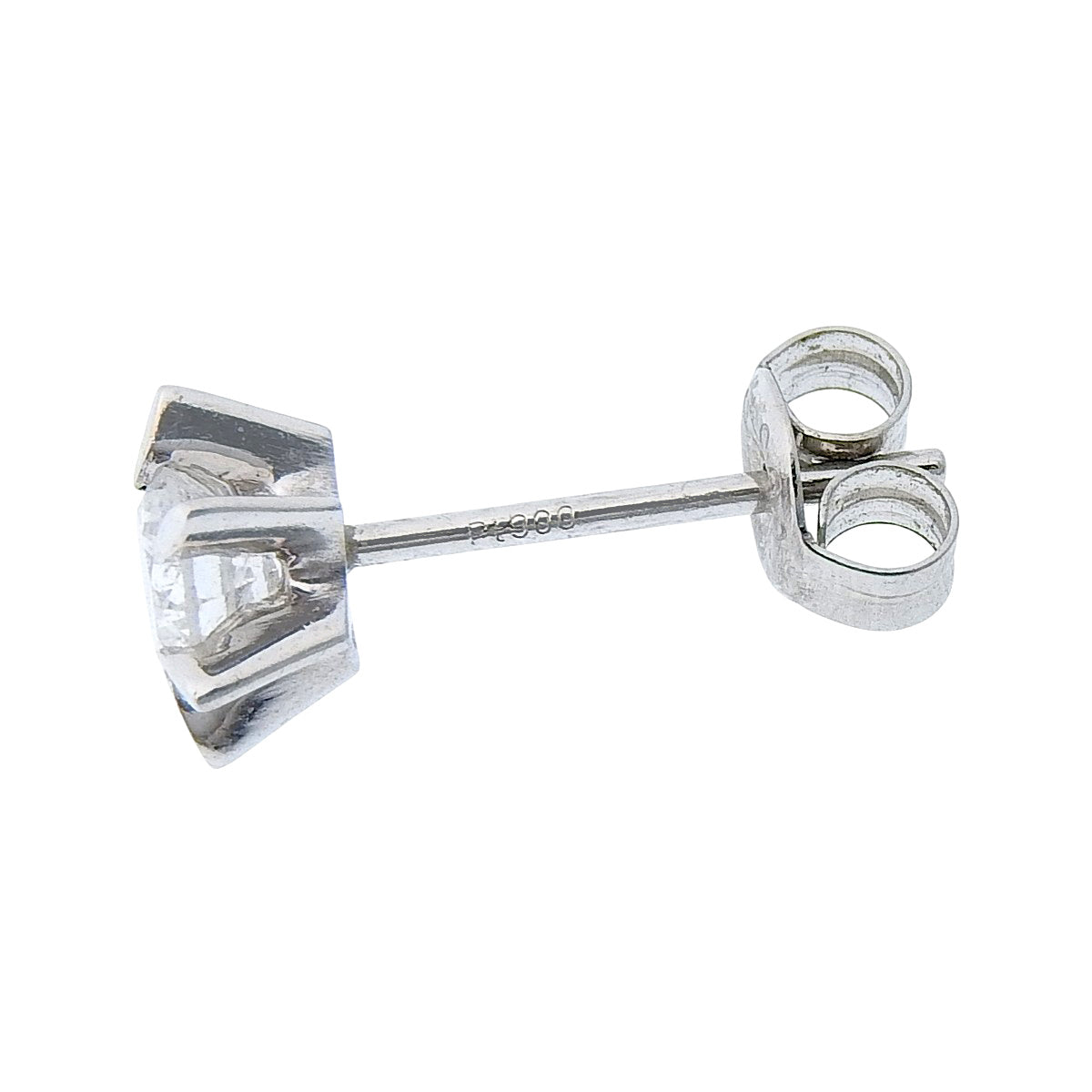 Diamond earrings D0.21/0.21 Platinum Pt900 1.1g
