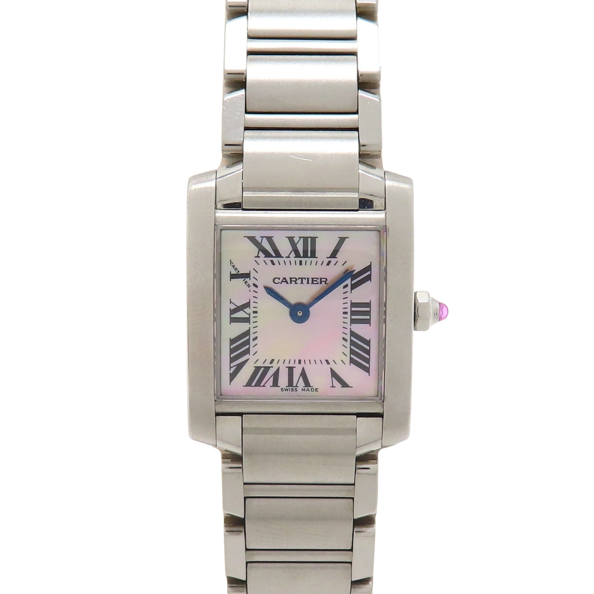 Tank Française SM W51028Q3 Stainless Steel Pink Shell Dial Pink Quartz Women's