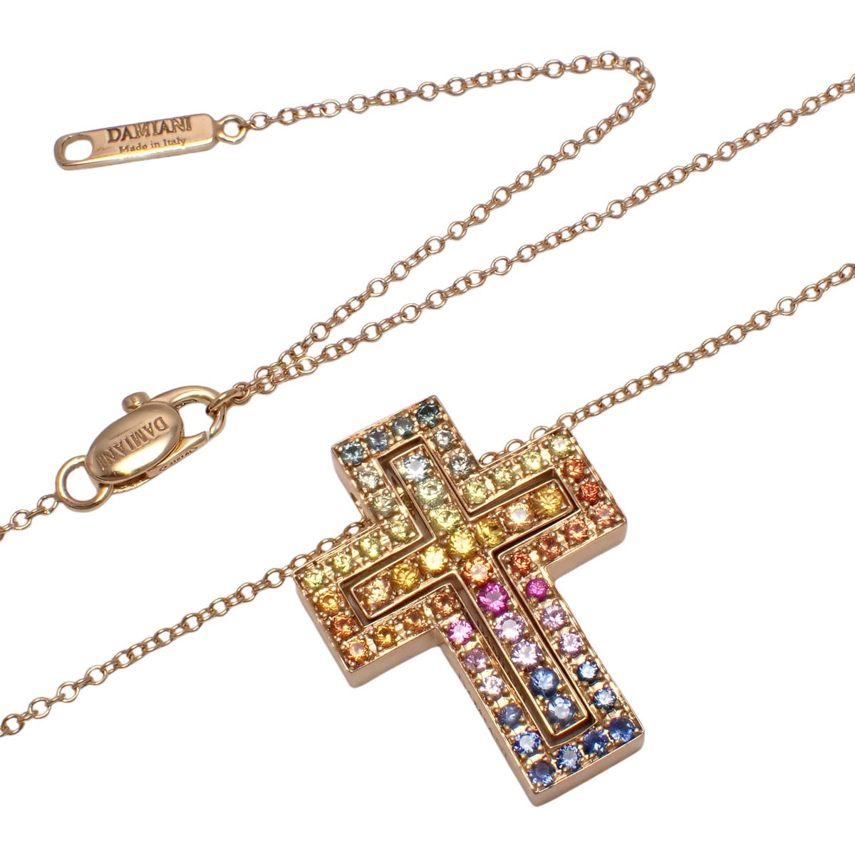 Belle Epoque 蓝宝石和玫瑰金（18K 金）彩虹项链