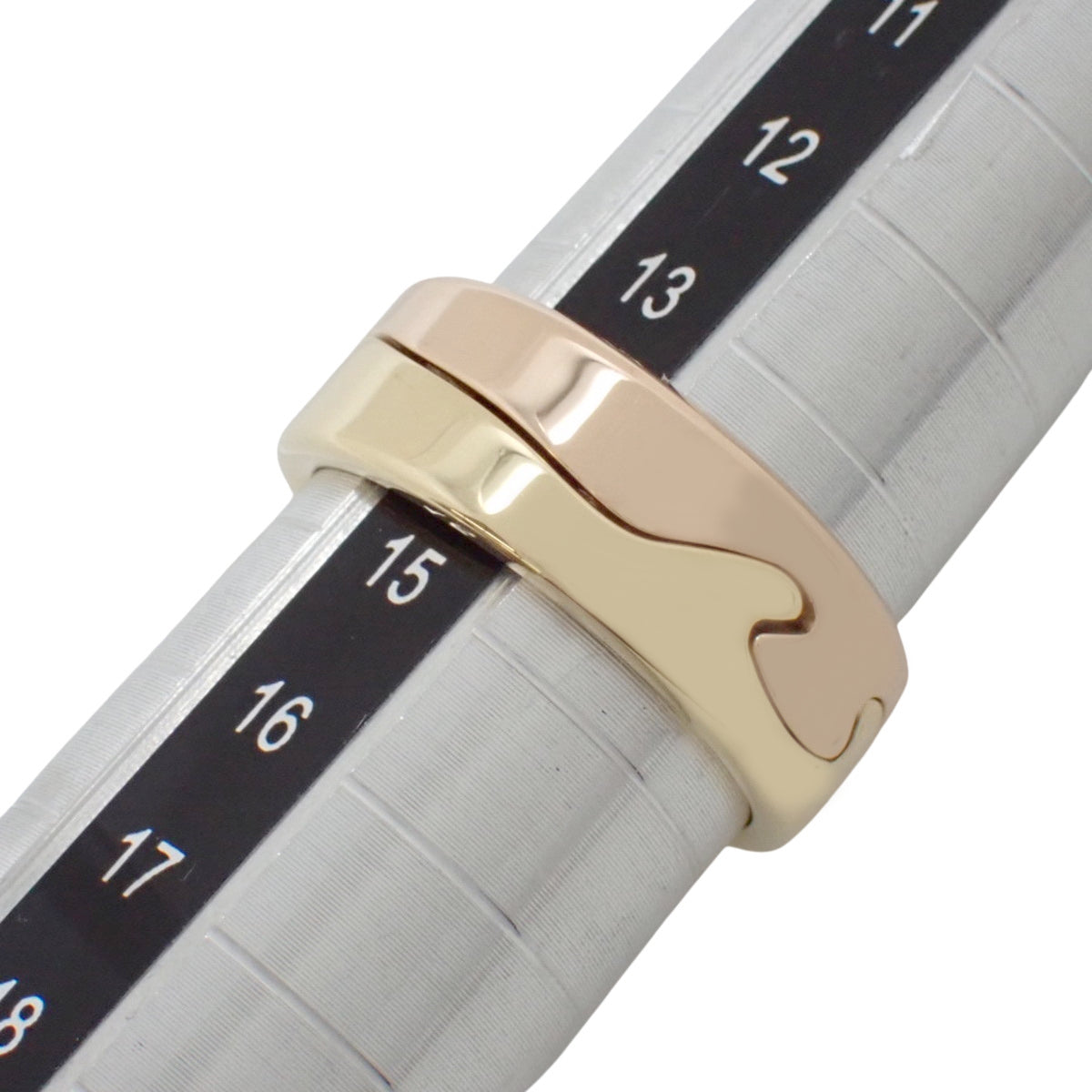 フュージョンリング 2連 イエローゴールド K18YG ピンクゴールド K18PG 10.4g