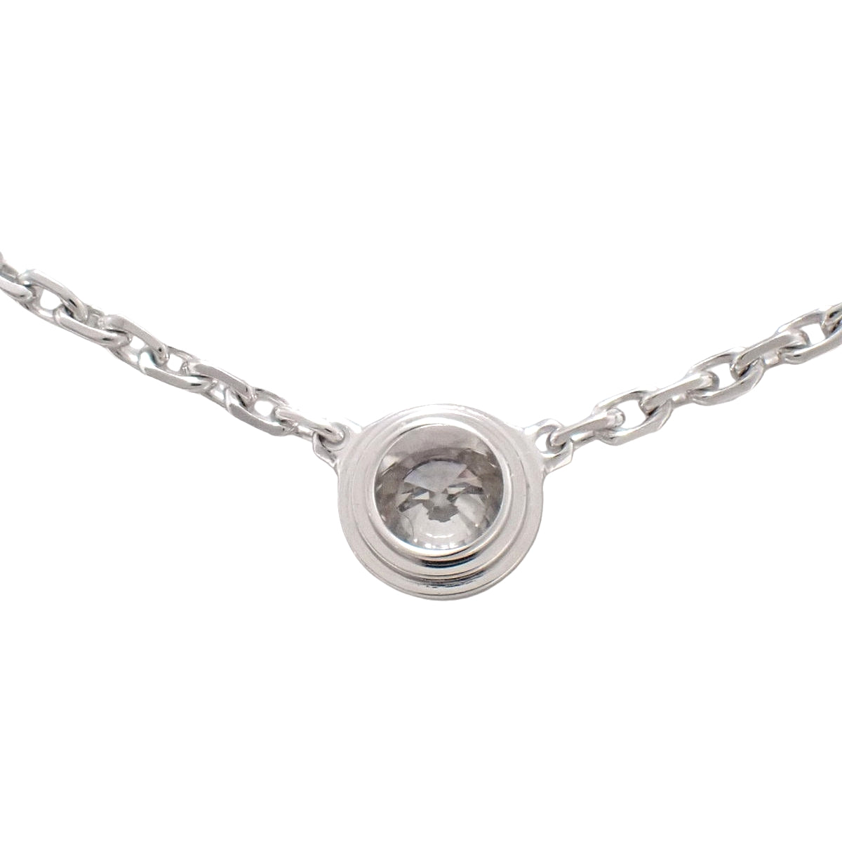 ダムール ネックレス XS ダイヤモンド K18WG 2.4g