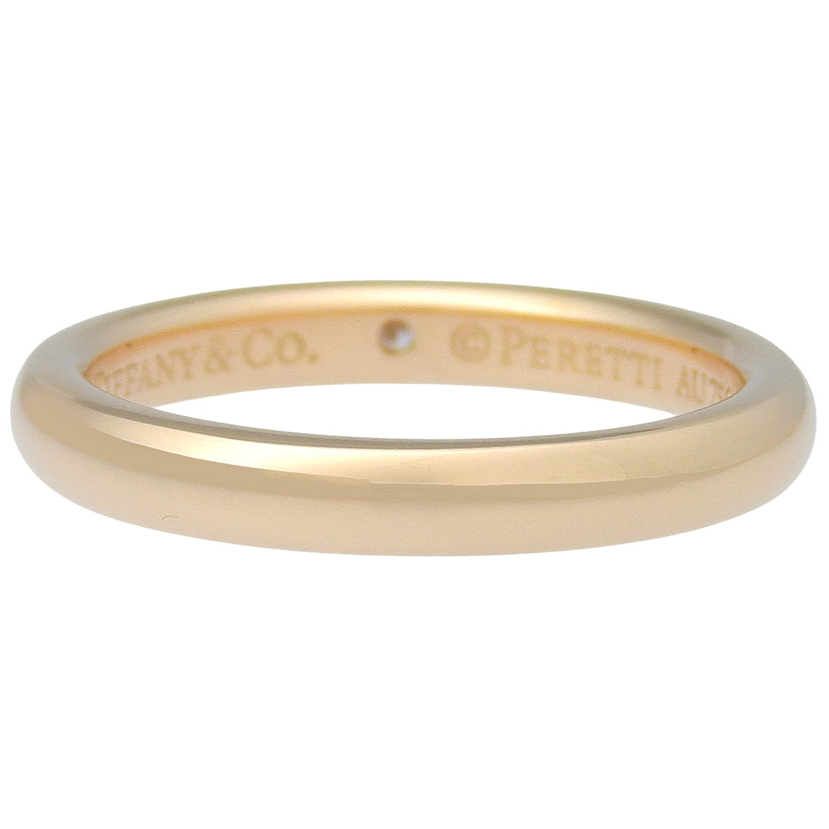 Diamond band ring in pink gold, 18KPG, 3.6g
