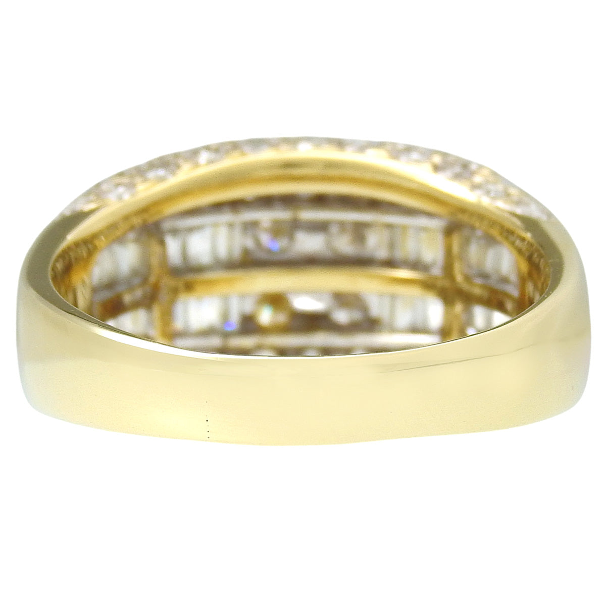 ダイヤモンド フラワーリング D3.00 イエローゴールド K18YG 18(58)号 8.8g