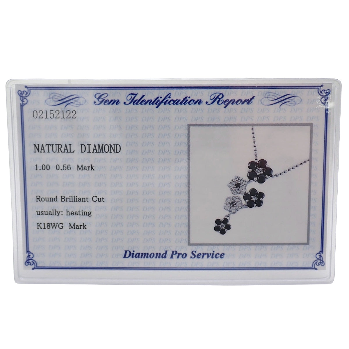 ブラックダイヤモンド フラワーネックレス BD1.00/D0.56 ホワイトゴールド K18WG 7.3g