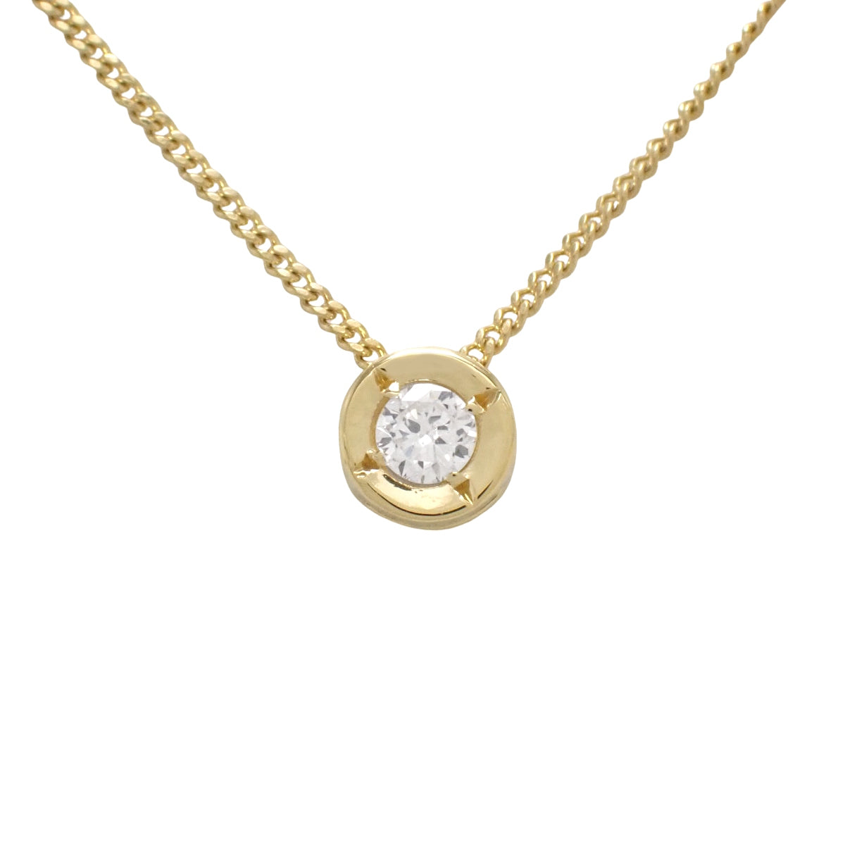 ダイヤモンド ネックレス D1.0 イエローゴールド K18YG 2.5g