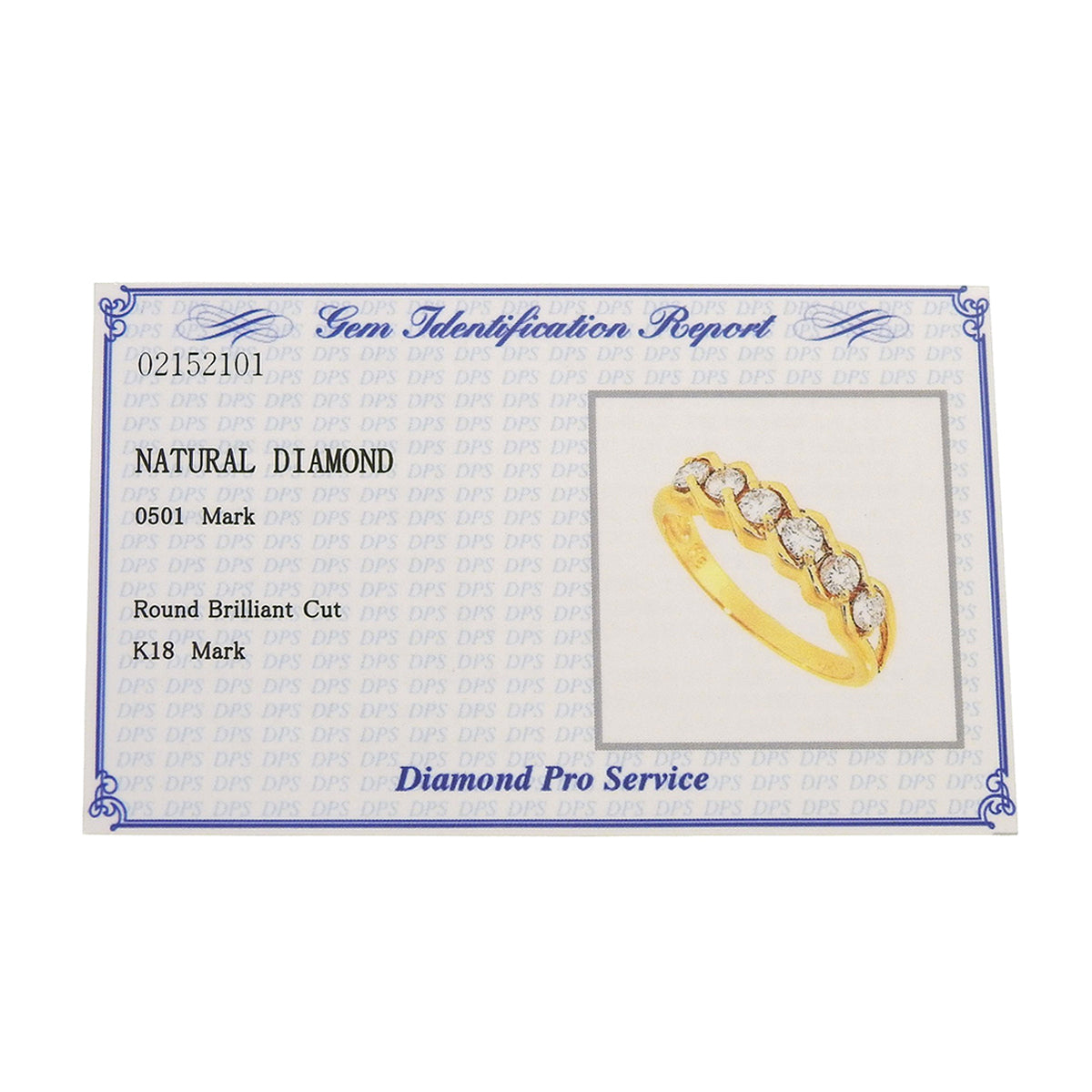 6PD ダイヤモンド リング D0.501 イエローゴールド K18YG 2.9g