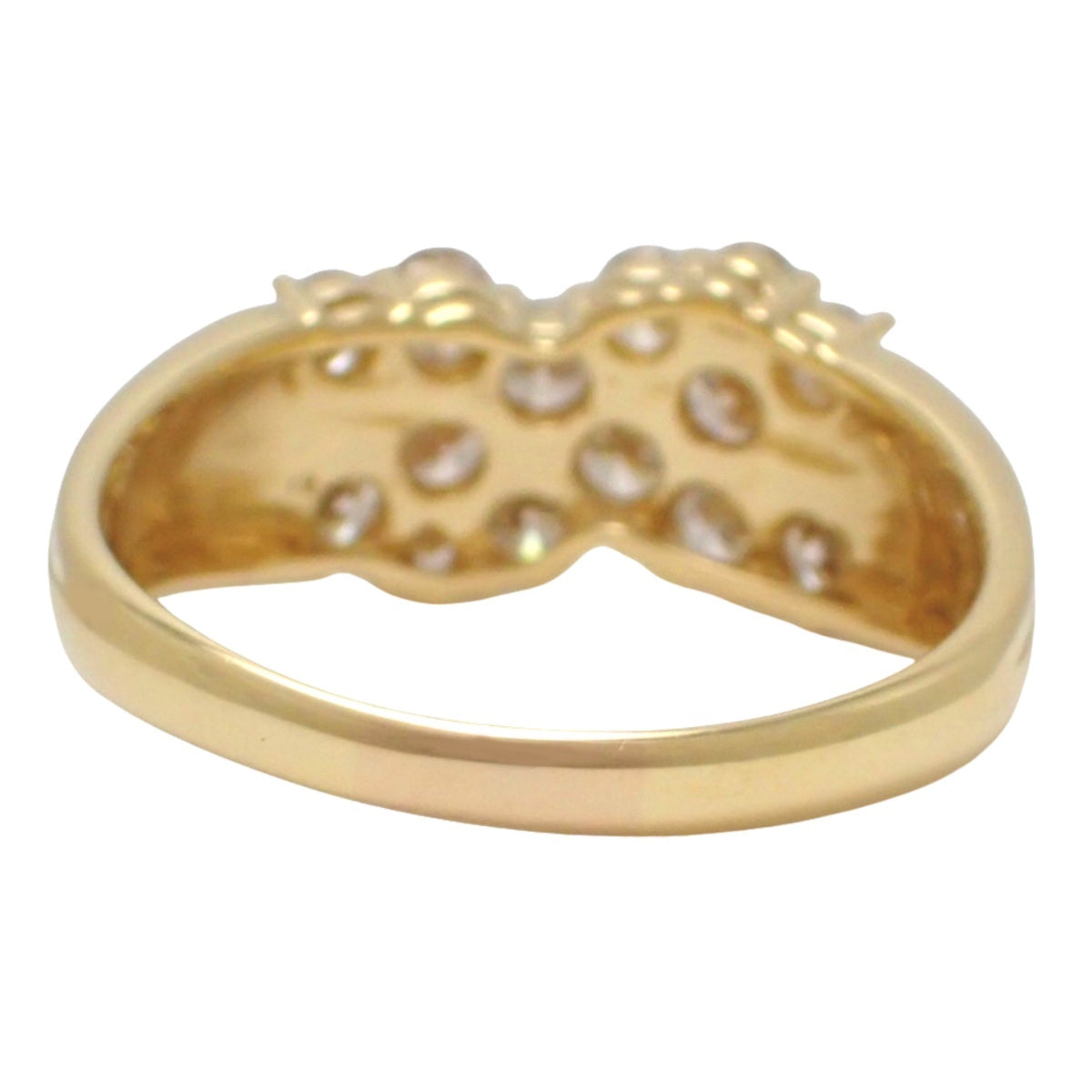 ダイヤモンド リング D1.04 イエローゴールド K18YG 17(57)号 4.9g