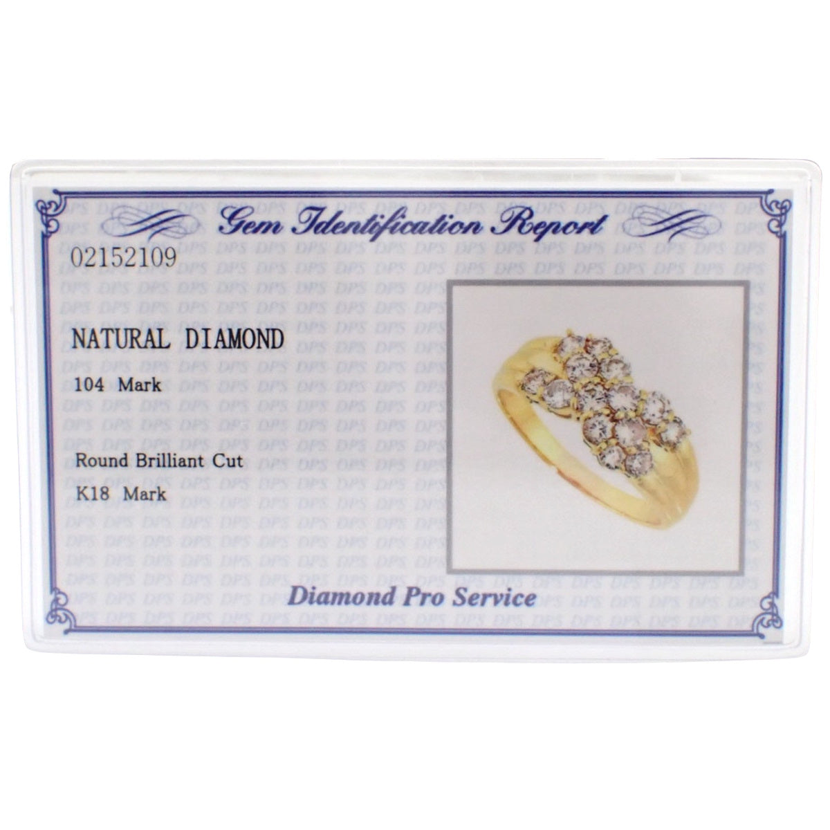 Diamond Ring D1.04 Yellow Gold K18YG Size 17(57) 4.9g