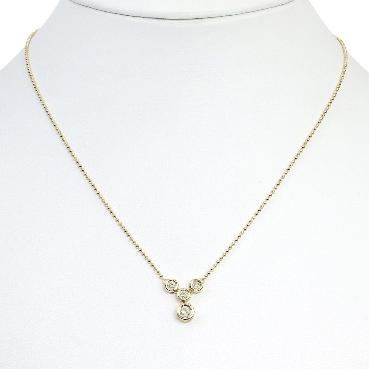 Diamond necklace D0.30 Yellow gold K18YG 3.8g
