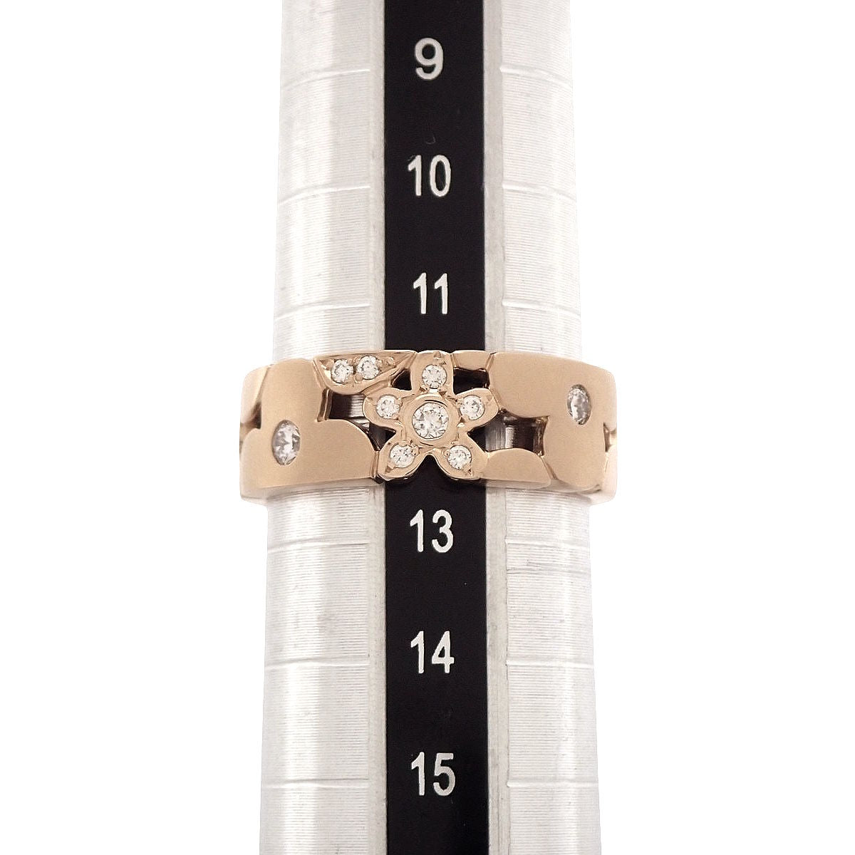 ダイヤモンド フラワーリング D0.18 ピンクゴールド K18PG 12(52)号 5.1g